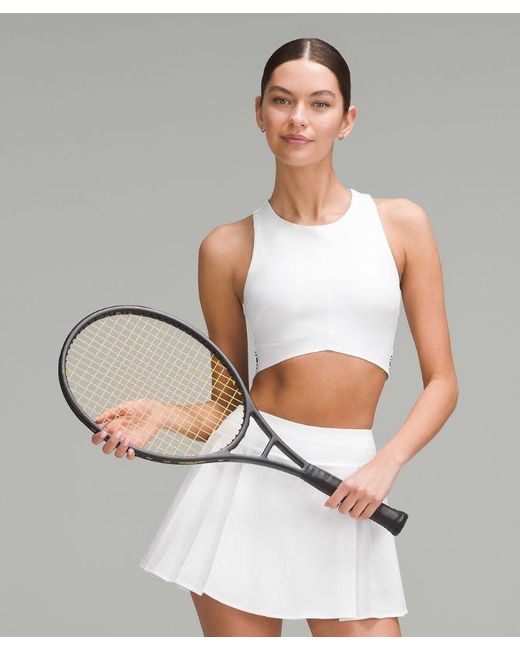 lululemon athletica White – V-Waist Cropped Tennis Tank Top – –