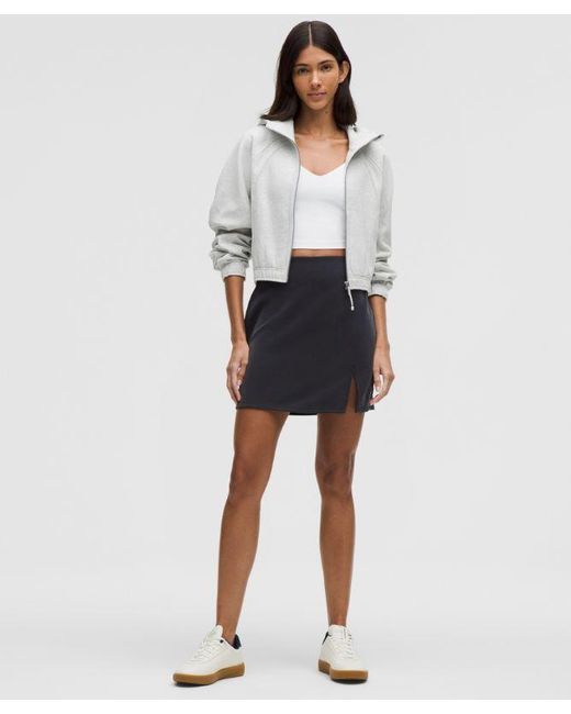 lululemon athletica Gray Scuba Full-Zip Cropped Hoodie