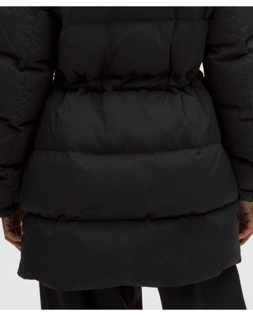 lululemon athletica Black Cinch-Waist 600-Down-Fill Puffer