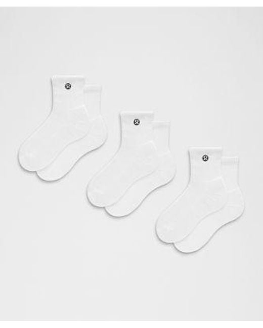 lululemon athletica White Daily Essential Quarter Socks