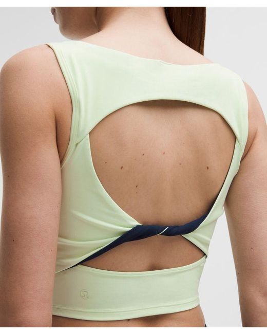 lululemon athletica Blue – Nulu Twist-Back Tank Top – –