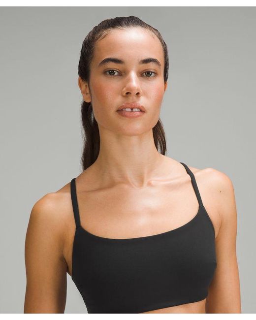 lululemon athletica Gray – Wunder Train Strappy Racer Sports Bra Light Support, C/D Cup – – Size 14
