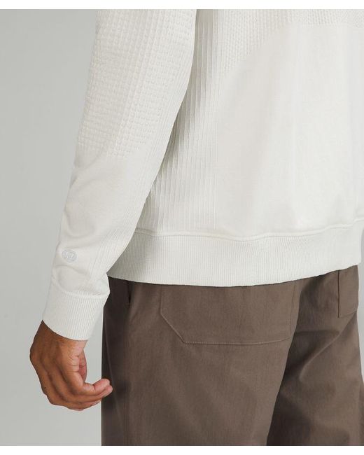 lululemon athletica Gray – Engineered Warmth Long-Sleeve Crew Sweatshirt – – for men