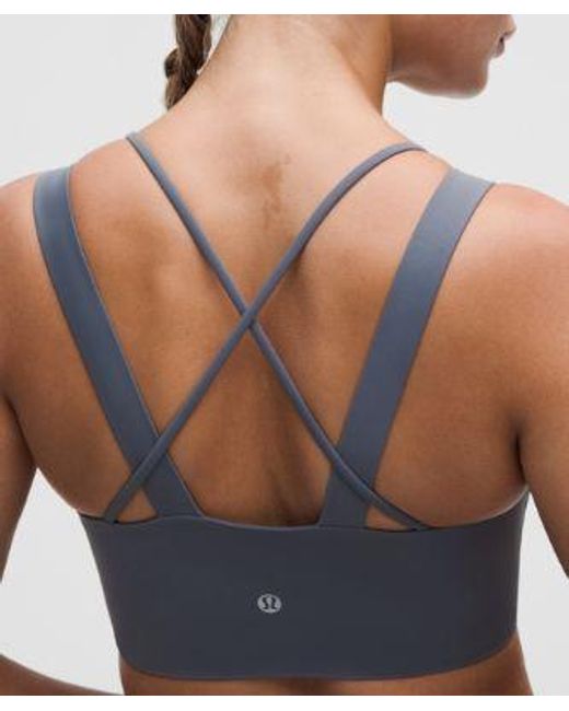 lululemon athletica Blue – Like A Cloud Longline Sports Bra Light Support, D/Dd Cup – – Size 14