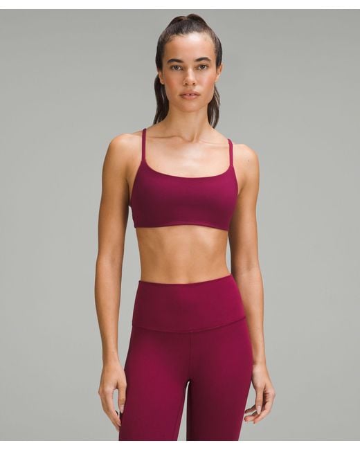 lululemon athletica Wunder Train Strappy Racer Bra Light Support, A/b Cup  in Red