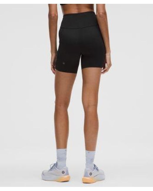 lululemon athletica Black Fast And Free High-Rise Short 6"