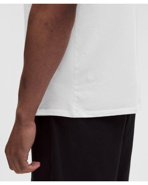 lululemon athletica White – Organic Classic-Fit T-Shirt – – Size Large for men