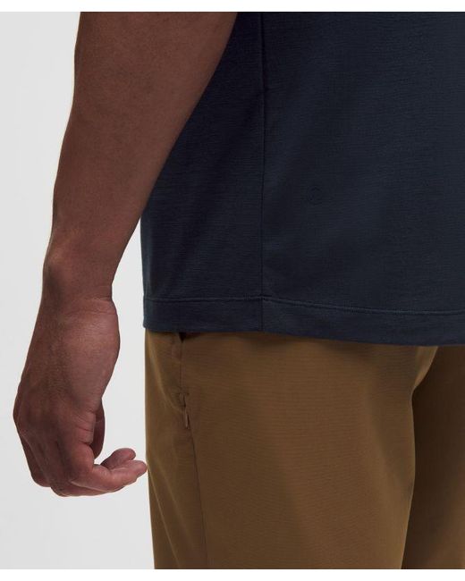 lululemon athletica Blue – Evolution Short-Sleeve Polo Shirt – – Size Large for men
