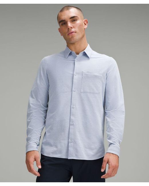 lululemon athletica Gray – Commission Long-Sleeve Shirt Oxford – //Pastel – for men