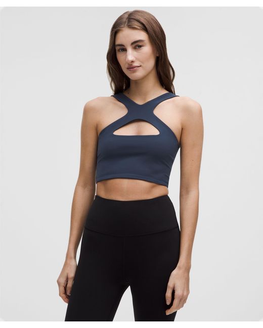 lululemon athletica Blue Bend This Scoop And Cross Bra Light Support, A-C Cups