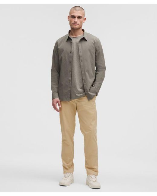 lululemon athletica Natural Abc Classic-fit Trousers 32"l Warpstreme - Color Khaki - Size 28 for men