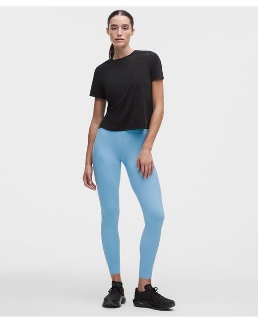 lululemon athletica Blue – Fast And Free 6-Pocket High-Rise Tight Leggings Design – 28" – – Size 14