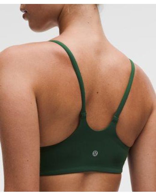 lululemon athletica Green Wunder Train Strappy Racer Bra