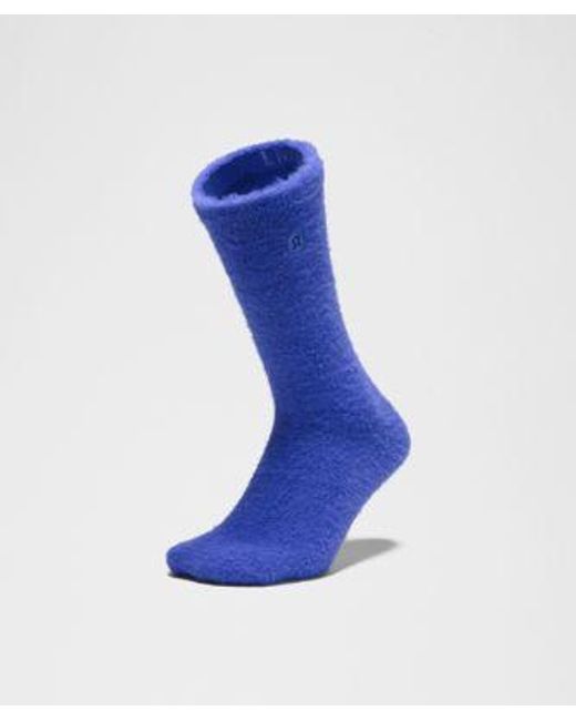 lululemon athletica Blue – Fuzzy Crew Socks – –