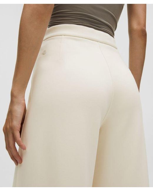 lululemon athletica Natural – Brushed Softstreme Pintuck High-Rise Wide-Leg Pants Regular – – Size Large