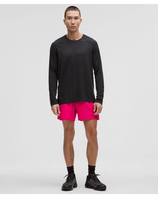 lululemon athletica Pink – Pace Breaker Linerless Shorts – 5" – – Size Medium for men