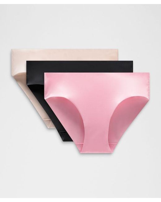 lululemon athletica Pink – Invisiwear Mid-Rise Bikini Underwear 3 Pack – –
