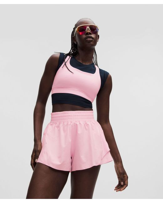 lululemon athletica Pink Shake It Out High-Rise Running Shorts 2.5"
