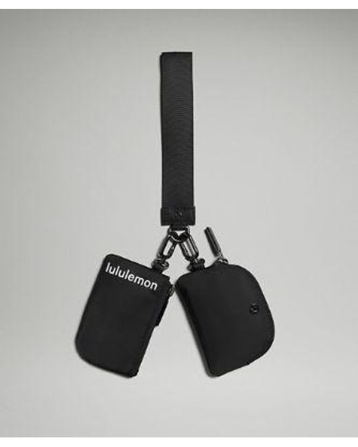 lululemon athletica Gray – Dual Pouch Wristlet Bag –