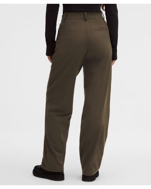 lululemon athletica Brown Daydrift High-Rise Straight-Leg Trouser