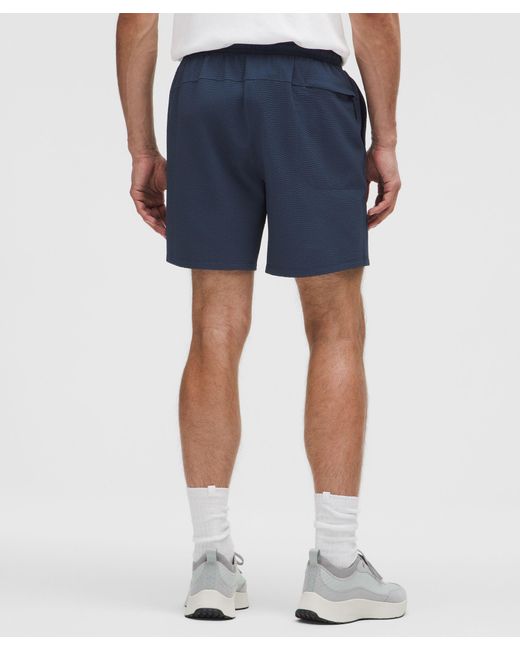 lululemon athletica Blue Textured Swim Short 7" for men