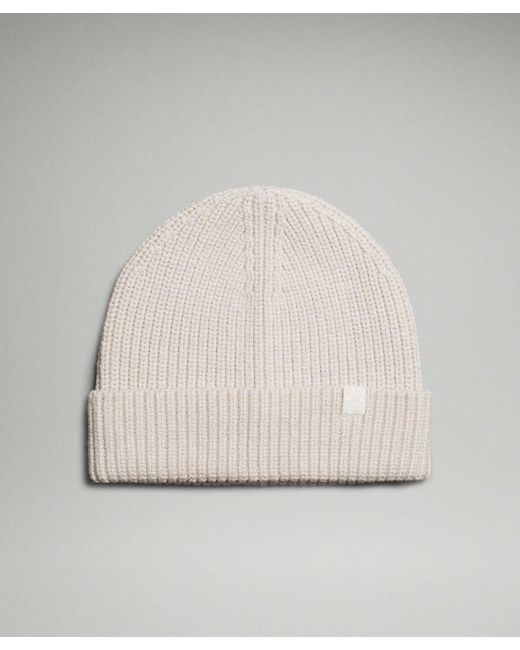 lululemon athletica Natural Close-Fit Wool-Blend Ribbed Knit Beanie