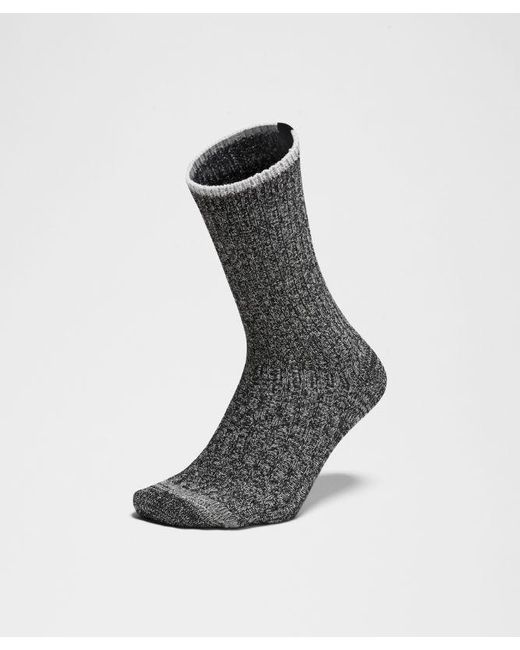 lululemon athletica Gray – Crew Length Ragg Socks Shine – – Size Medium