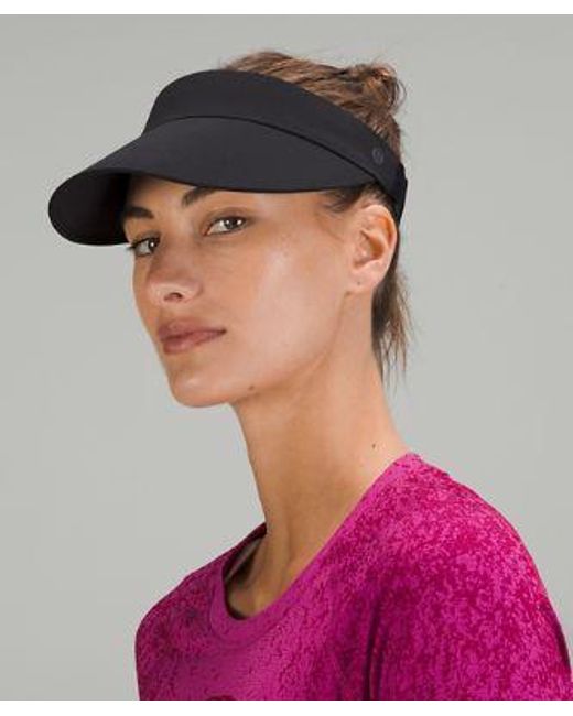 lululemon athletica Black Fast Paced Wide Band Running Visor