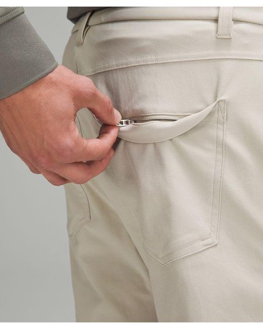 lululemon athletica Gray Abc Slim-fit 5 Pocket Trousers 30"l Warpstreme - Color Khaki - Size 28 for men