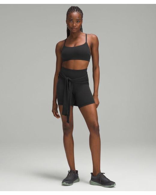 lululemon athletica Gray – Wunder Train Strappy Racer Sports Bra Light Support, C/D Cup – – Size 14