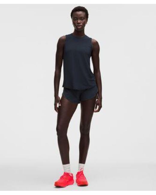 lululemon athletica Blue Fast And Free High-Rise Classic-Fit Split Short 3"