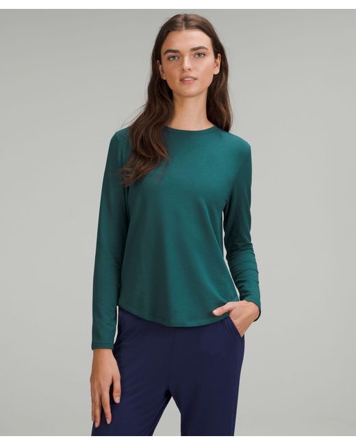 lululemon athletica Green Love Modal Fleece Long Sleeve Shirt