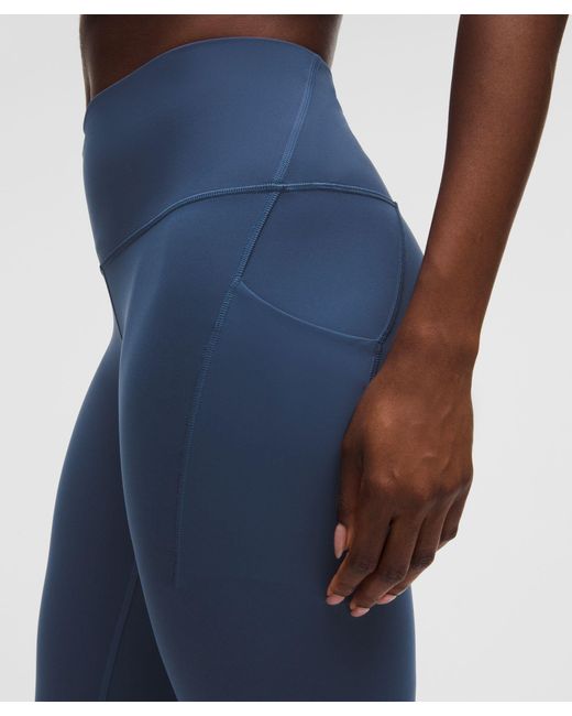 lululemon athletica Blue Wunder Train High-Rise Tight With Pockets 28"