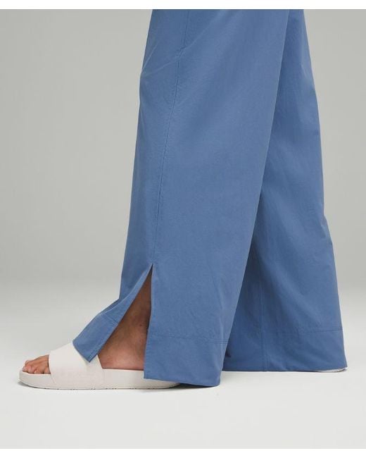lululemon athletica Blue Stretch Woven High-rise Wide-leg Pants