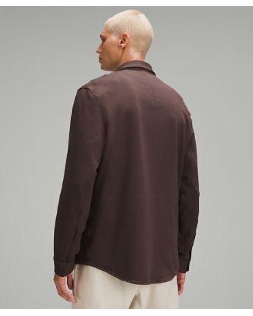 lululemon athletica Brown Soft Knit Overshirt French Terry