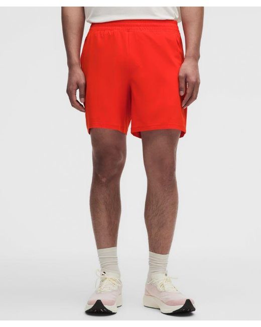 lululemon athletica Red – Pace Breaker Lined Shorts – 7" – – Size Large for men