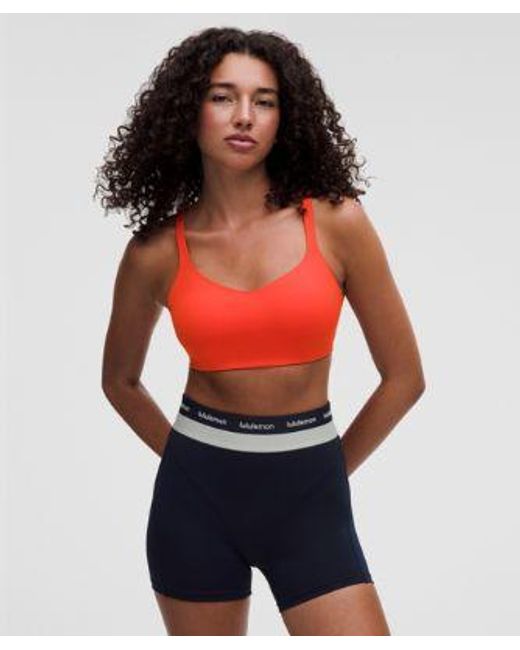 lululemon athletica Red Lightlift Open-Back Bra
