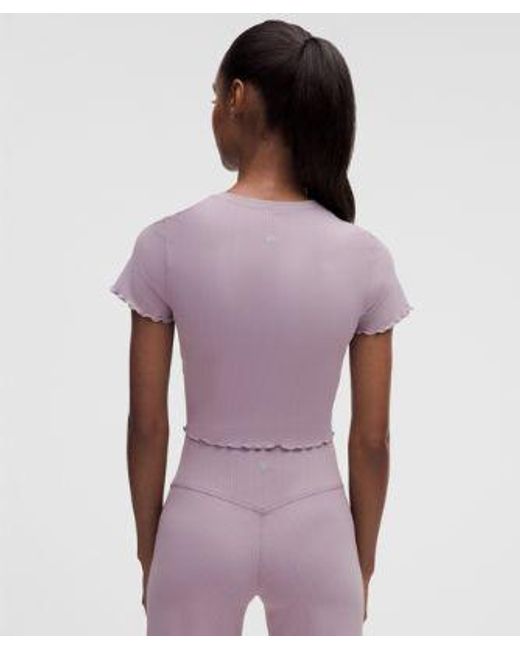 lululemon athletica Purple – Align Lettuce-Hem Baby Tee – /Pastel – Size 4