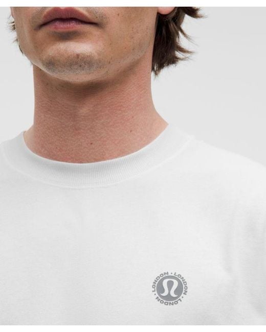 lululemon athletica White – Heavyweight Jersey T-Shirt London – – Size Medium for men