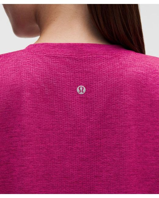 lululemon athletica Pink Swiftly Relaxed Short-Sleeve Shirt Hip Length