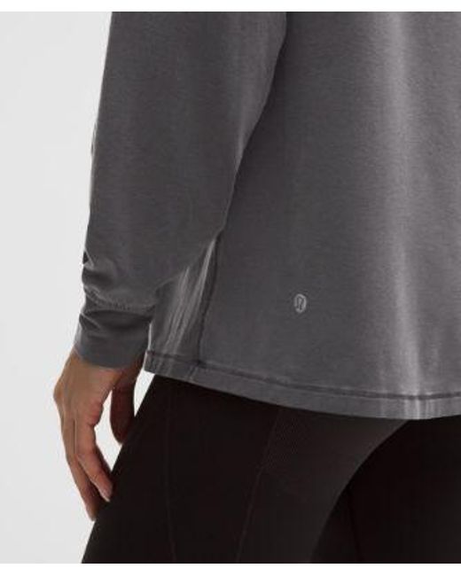 lululemon athletica Gray – Easyset Relaxed-Fit Long-Sleeve Shirt Wash – – Size 4