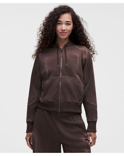 lululemon athletica Brown – Faded French Terry Full-Zip Hoodie Slnsh Collection – – Size Large