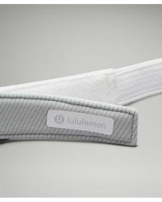 lululemon athletica Removable Sweatband All-sport Visor Hat Wordmark - Color White/black - Size L/xl