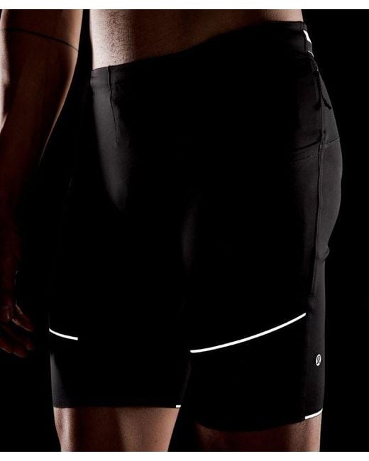 lululemon athletica Black Fast And Free Half Tight 8" for men