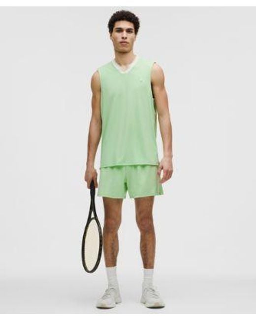 lululemon athletica Green – Mesh-Panelled Tennis Sleeveless Shirt – /Pastel – Size Large for men