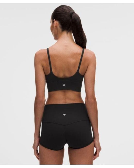 lululemon athletica Black – Focuser Scoop-Neck Sports Bra Nulu Light Support, A/B Cup – – Size Large