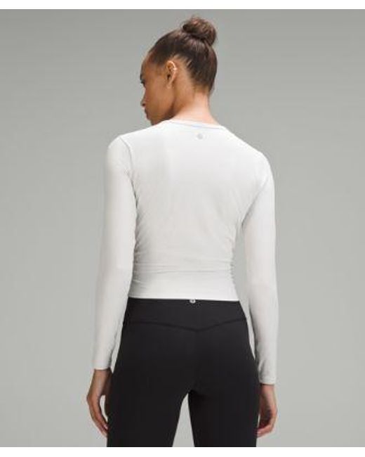lululemon athletica Gray All It Takes Ribbed Nulu Long-sleeve Shirt