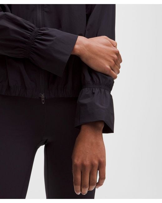 lululemon athletica Black Translucent Hooded Jacket