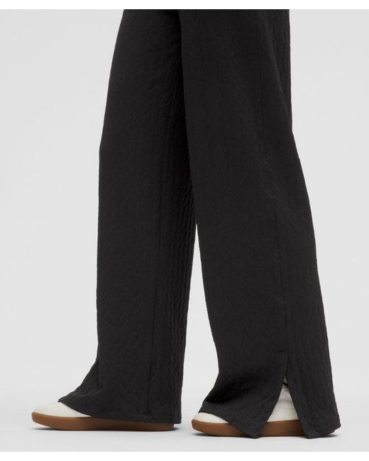 lululemon athletica Black Engineered Warmth Cable-Knit Pant