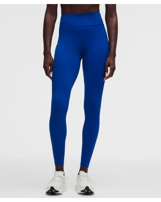 lululemon athletica Blue – Fast And Free 6-Pocket High-Rise Tight Leggings Design – 28" – – Size 14